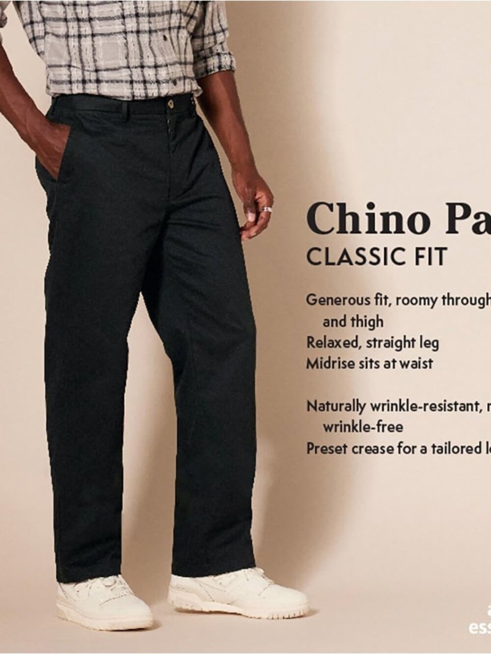 Men's Classic-Fit Wrinkle-Resistant Flat-Front Stretch Chino Pant - Picture 2 of 11